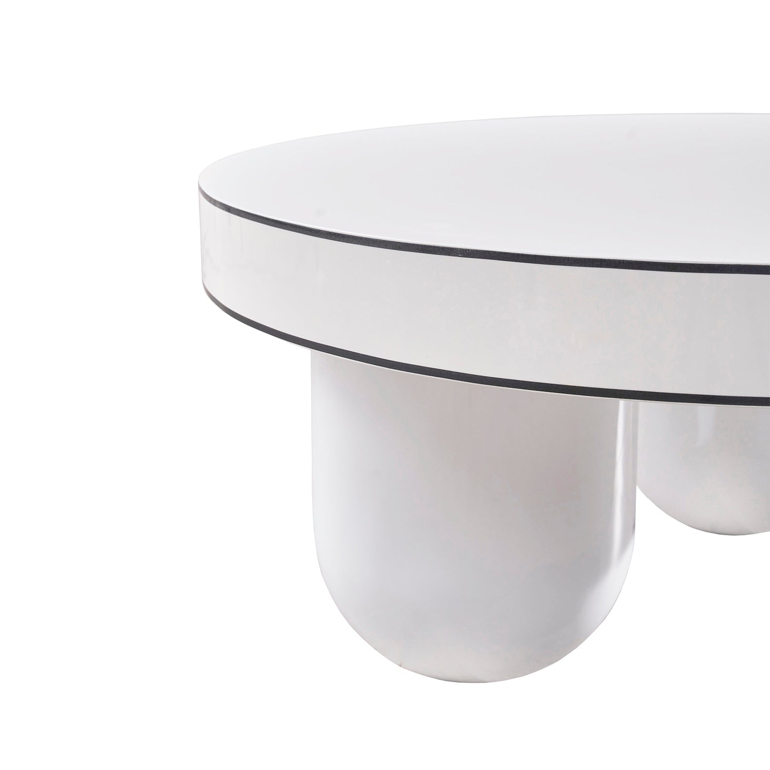 TOV Furniture Jasper White Glossy Coffee Table