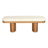 TOV Furniture Ollie White Boucle Wooden Bench