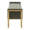 TOV Furniture Ines Textured Velvet Bench