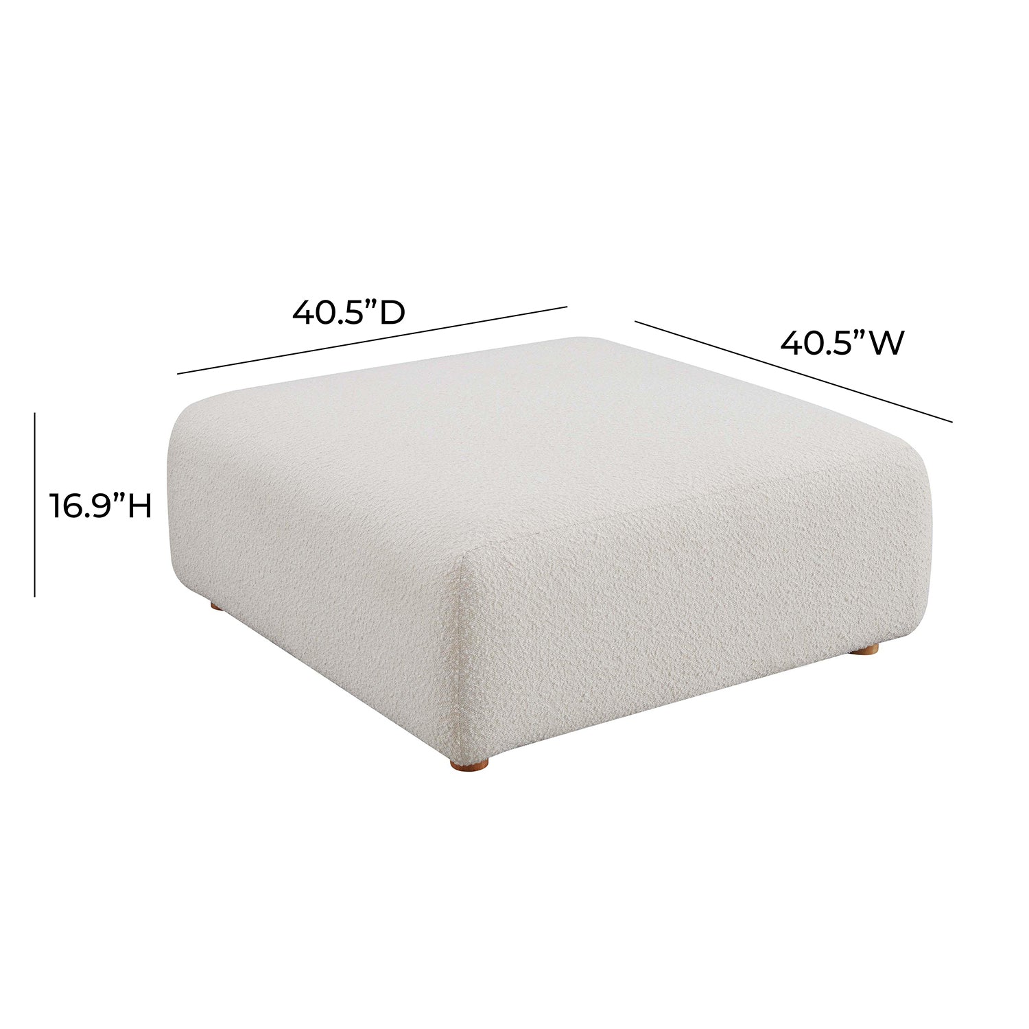 TOV Furniture Hangover Boucle Ottoman