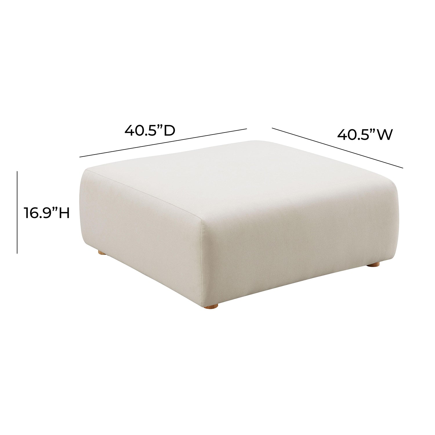 TOV Furniture Hangover Linen Ottoman