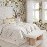 TOV Furniture Sagano White Dyed-Yarn Bench