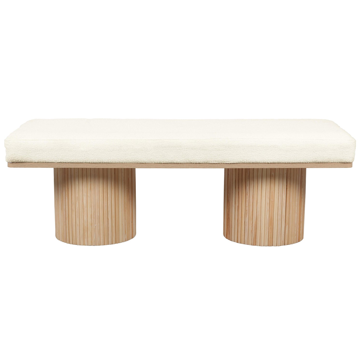 TOV Furniture Sagano White Dyed-Yarn Bench