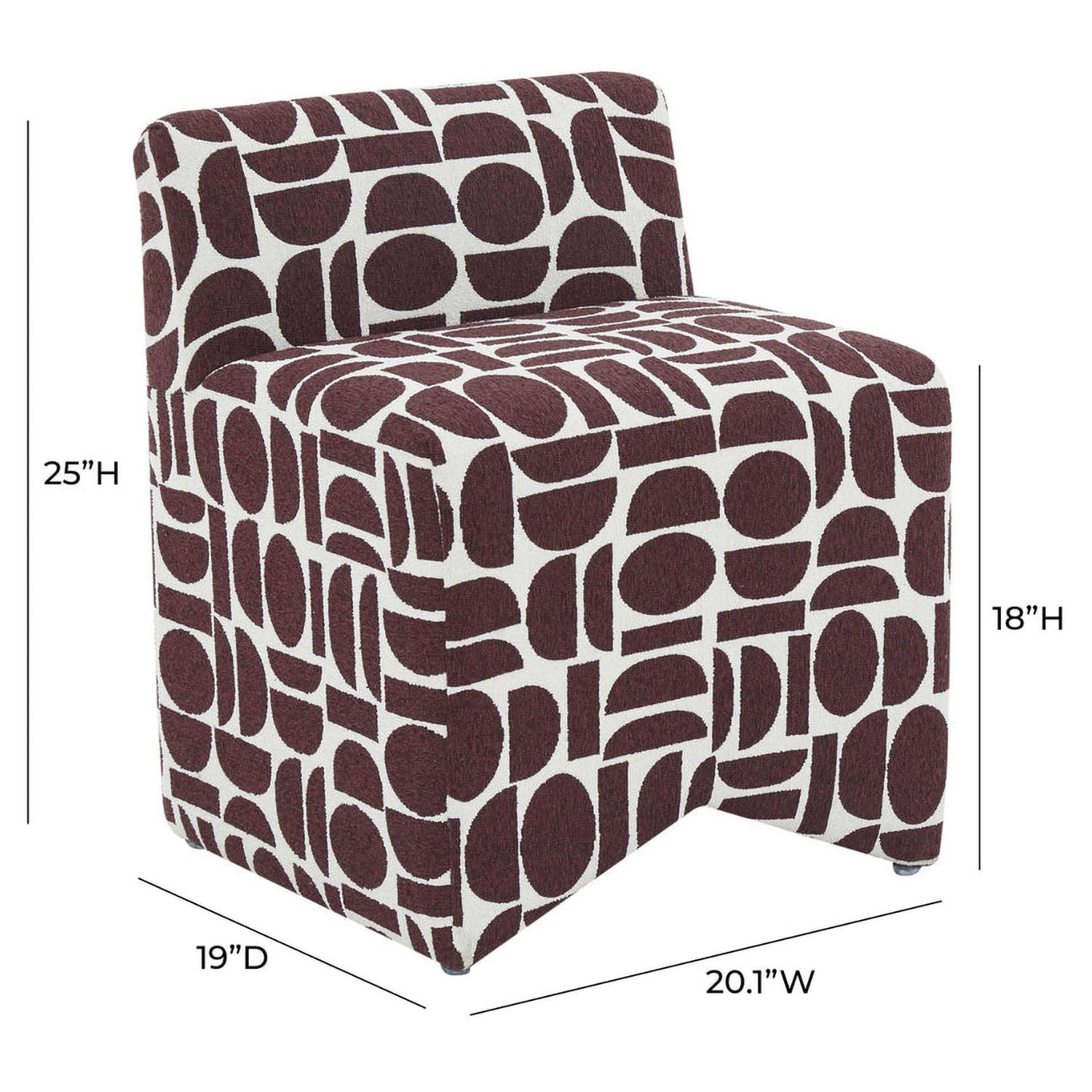 TOV Furniture Pippa Geometric Jacquard Weave Stool