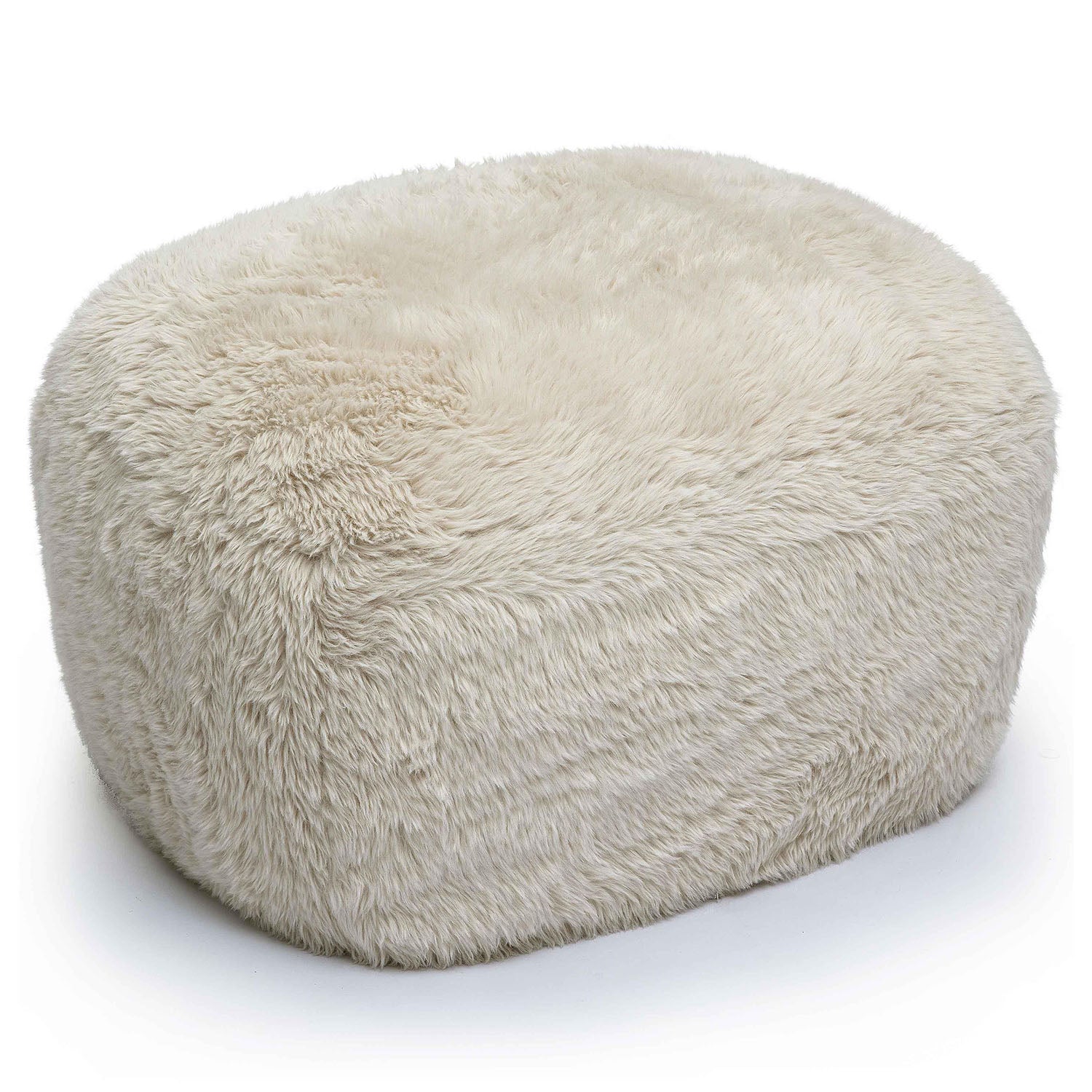 TOV Furniture Britt Vegan Shearling Ottoman