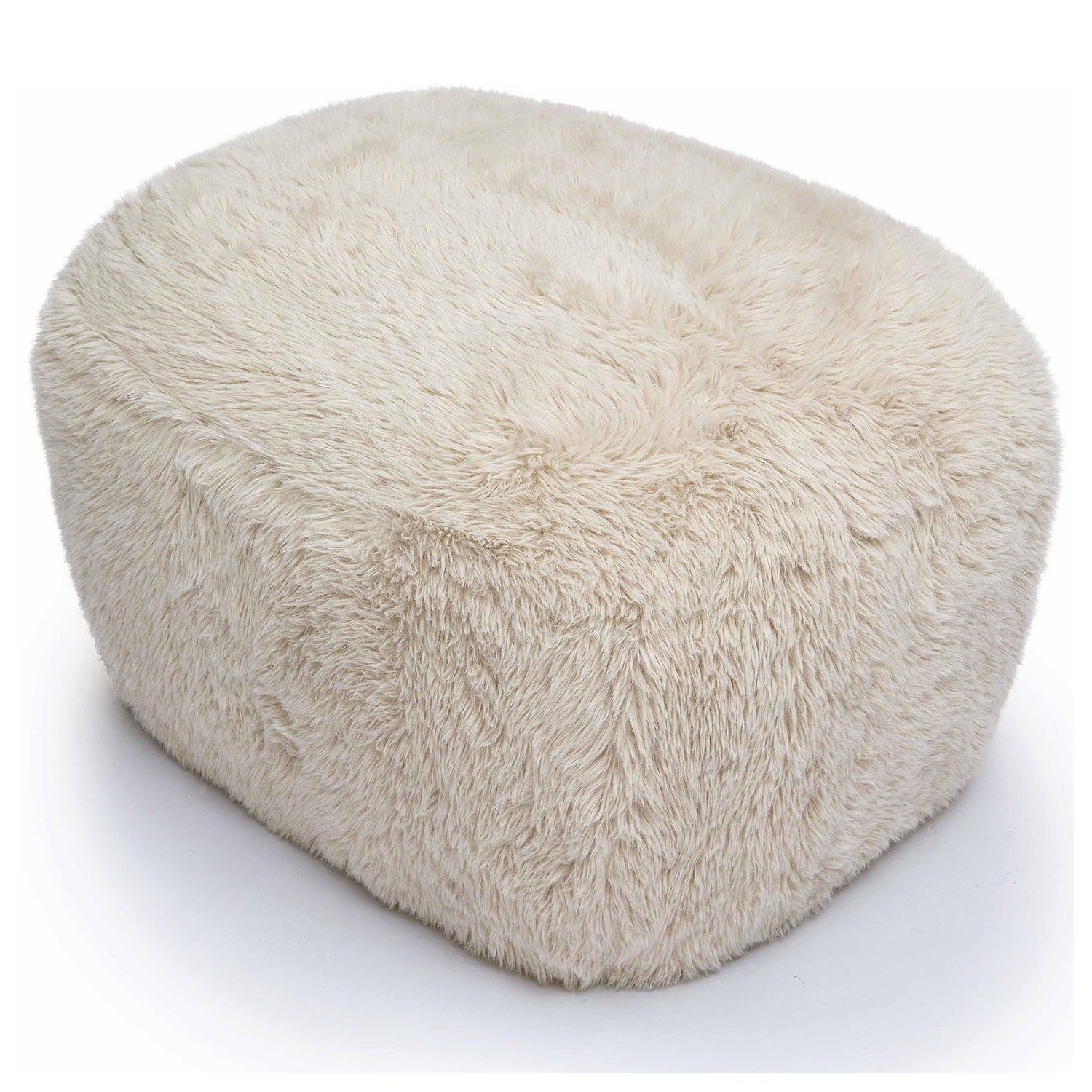 TOV Furniture Britt Vegan Shearling Ottoman