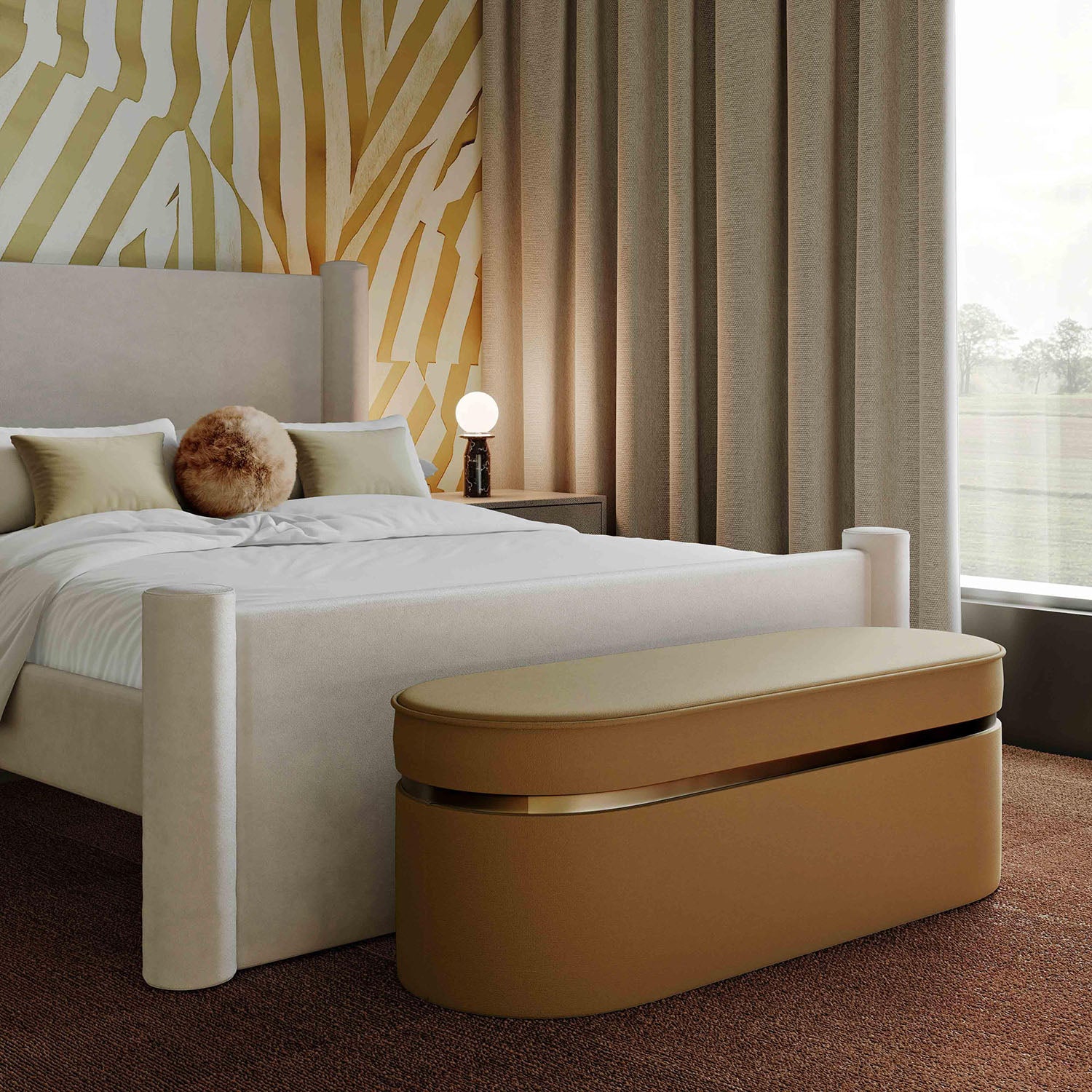 TOV Furniture Pomp Velvet Bench