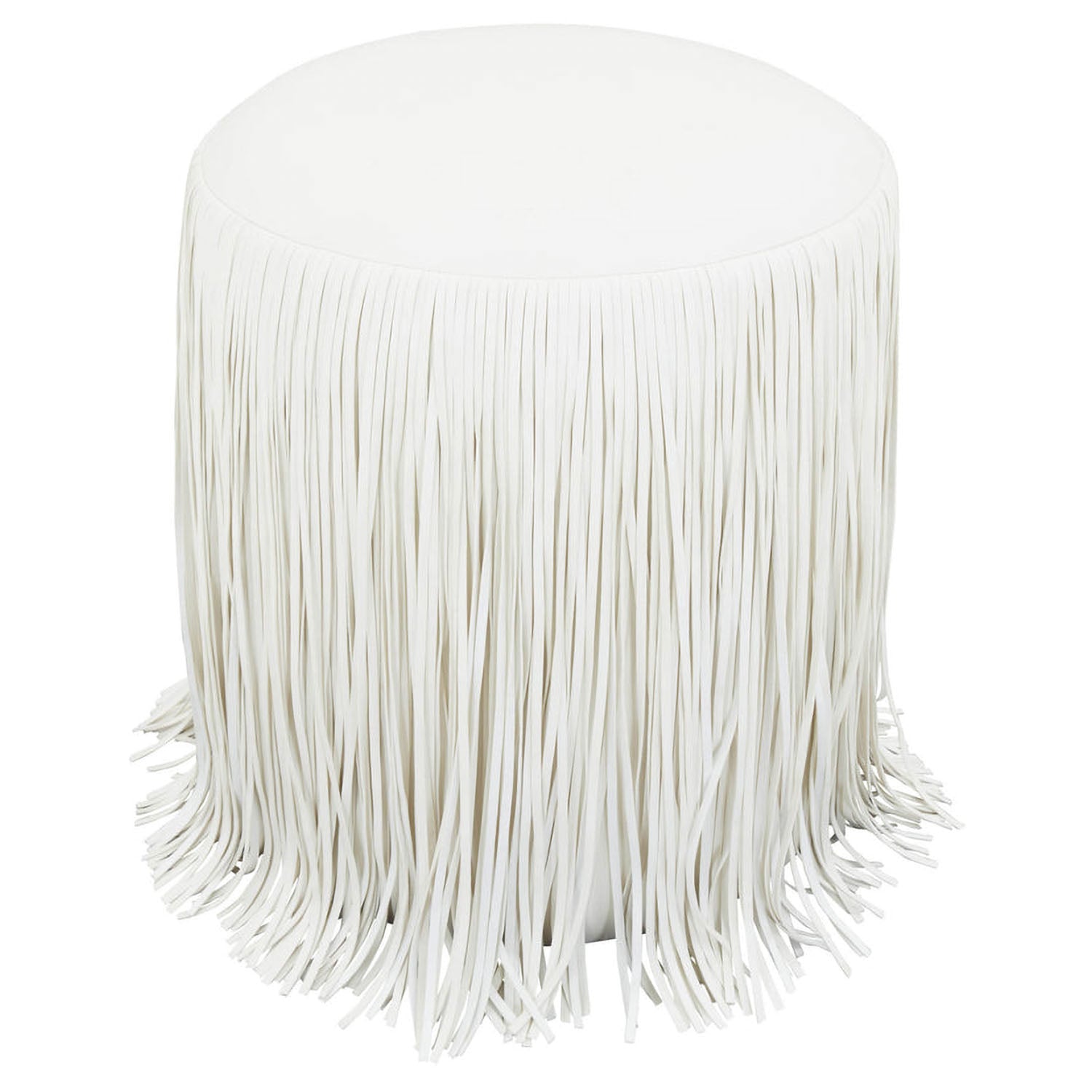 TOV Furniture Shag Me Performance Vegan Leather Ottoman