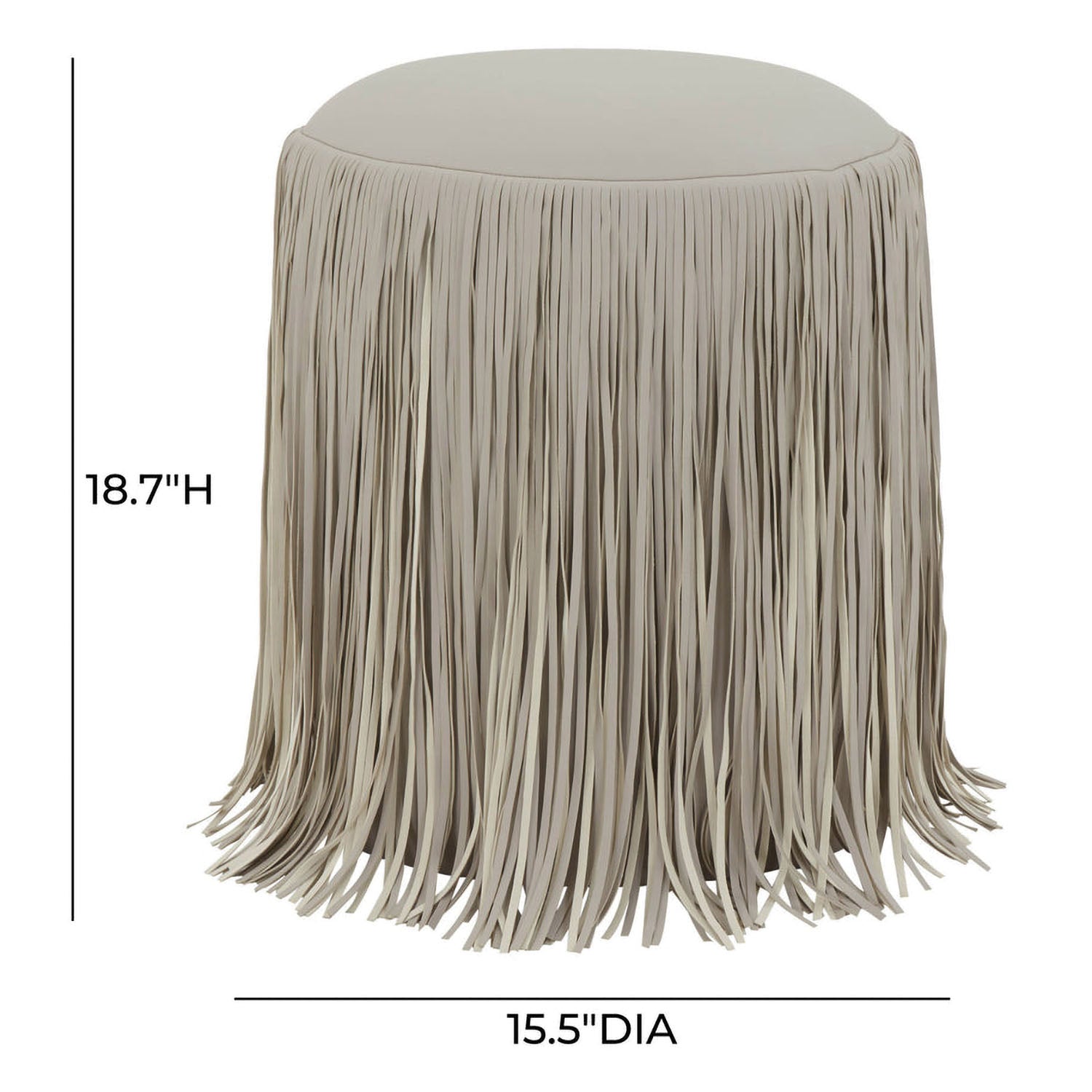 TOV Furniture Shag Me Performance Vegan Leather Ottoman