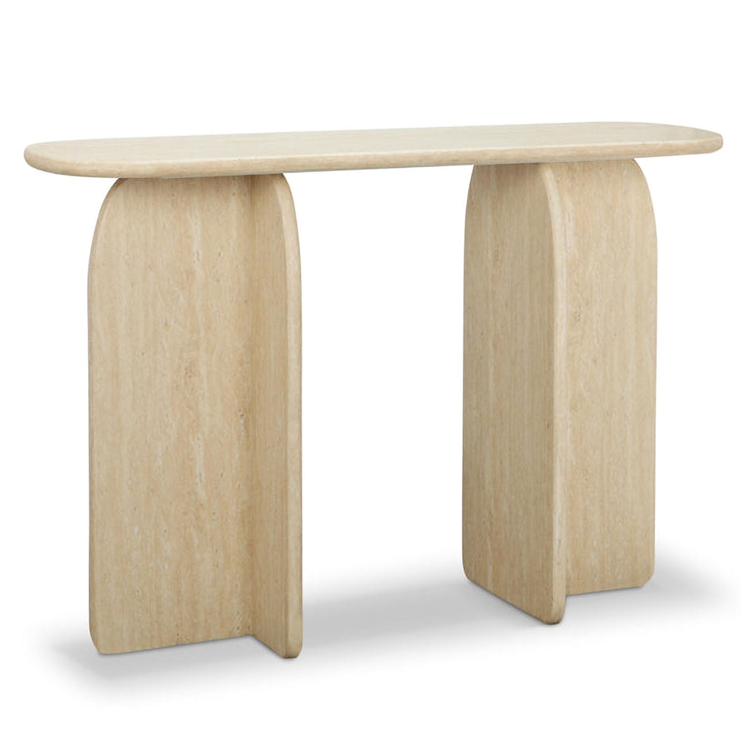 TOV Furniture Clementine Faux Travertine Console Table
