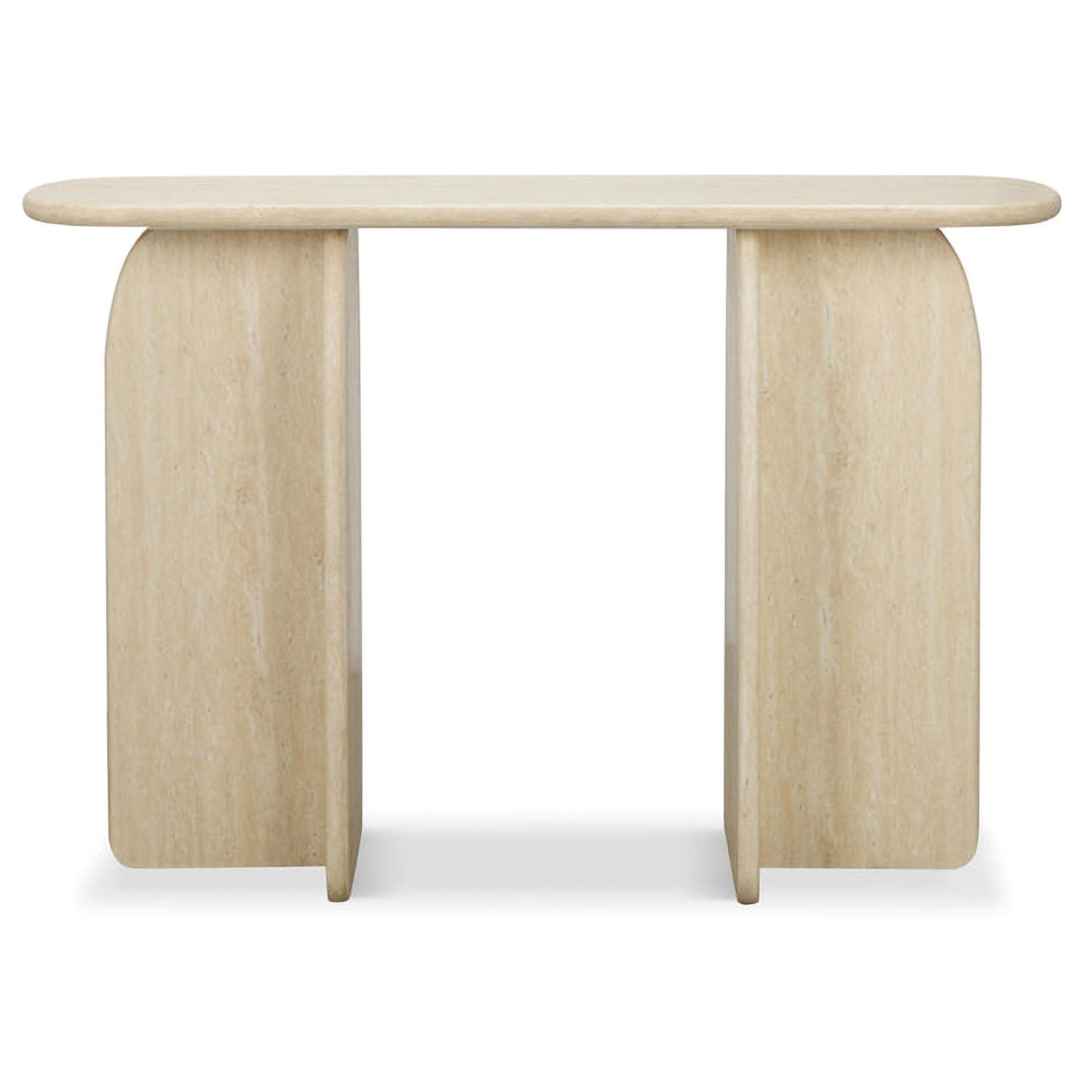 TOV Furniture Clementine Faux Travertine Console Table