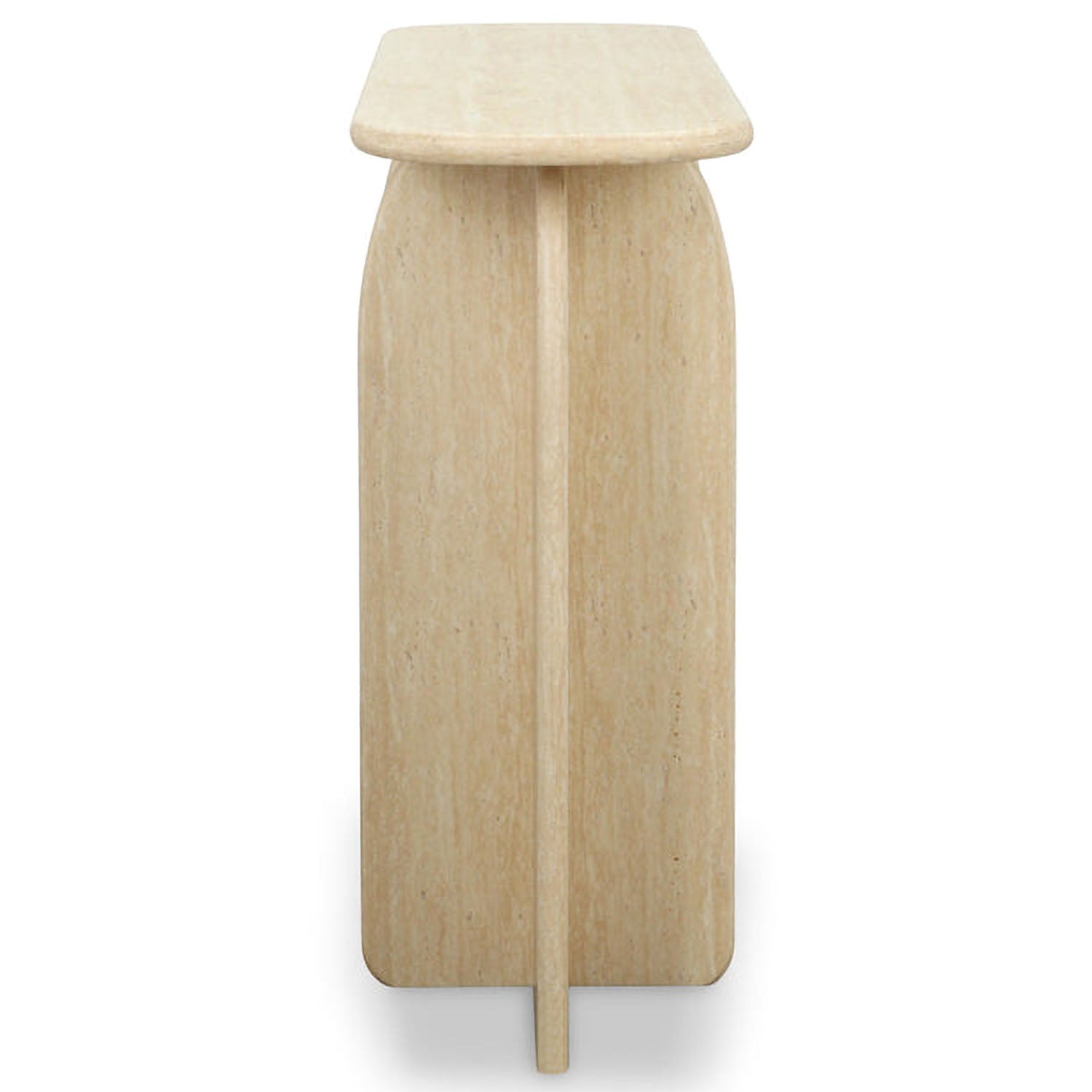 TOV Furniture Clementine Faux Travertine Console Table