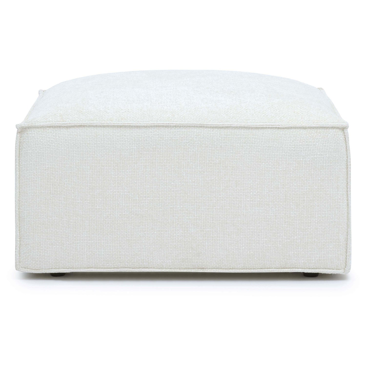 TOV Furniture Mindy Chenille Basketweave Ottoman