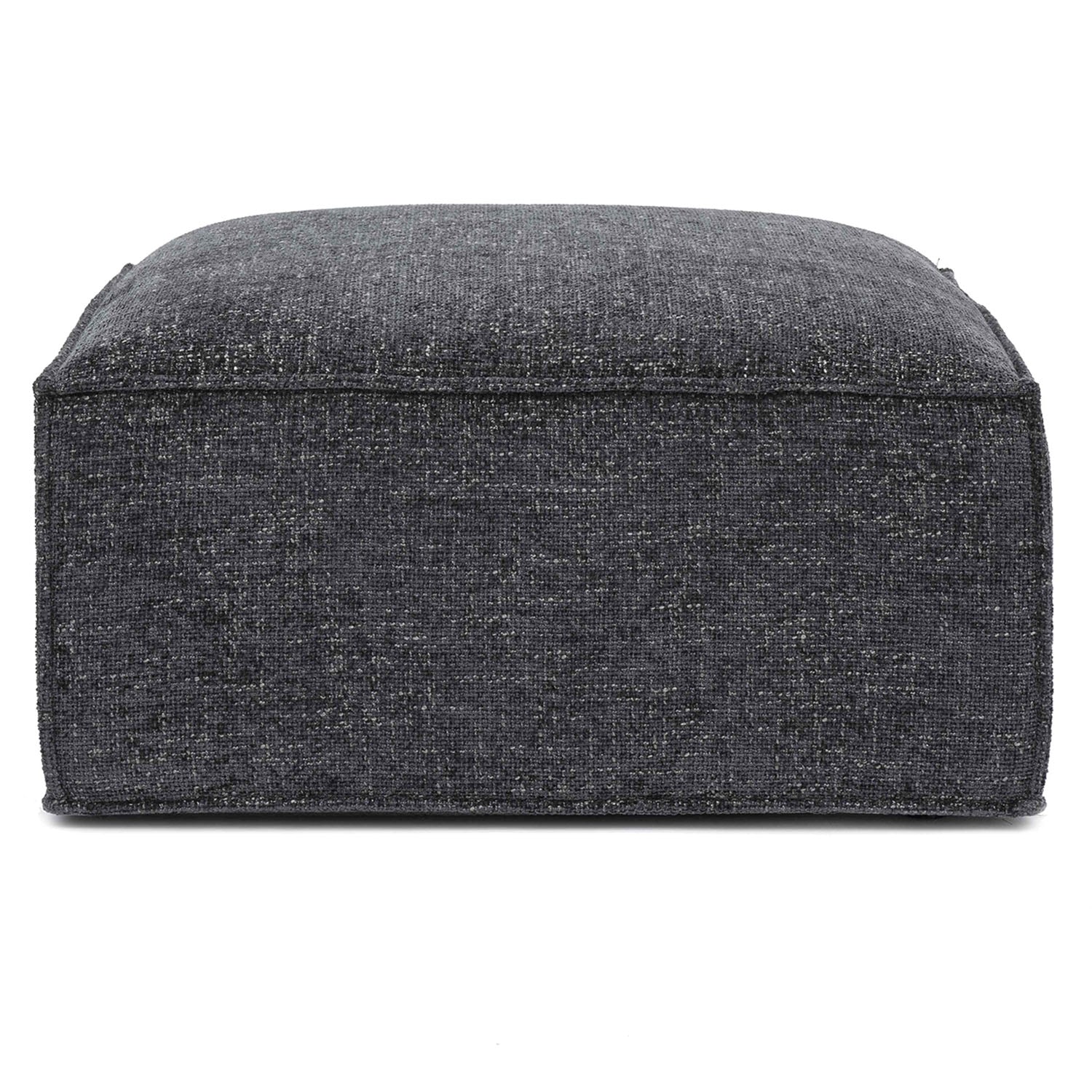 TOV Furniture Mindy Chenille Basketweave Ottoman