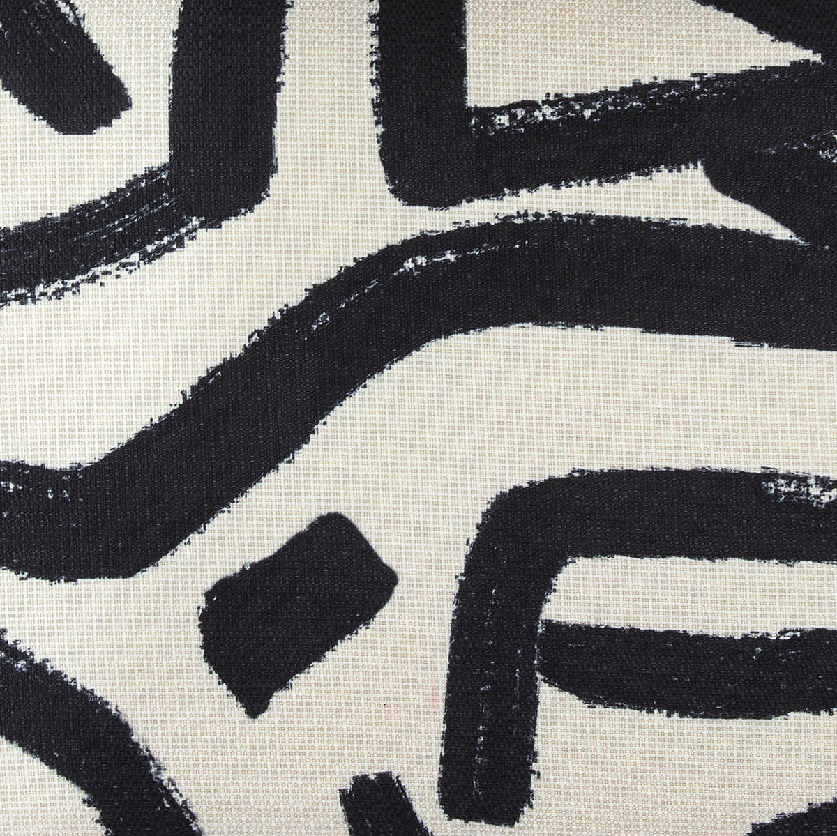 TOV Furniture Pippa Black Brushstroke Print Contract Grade Accent Stool