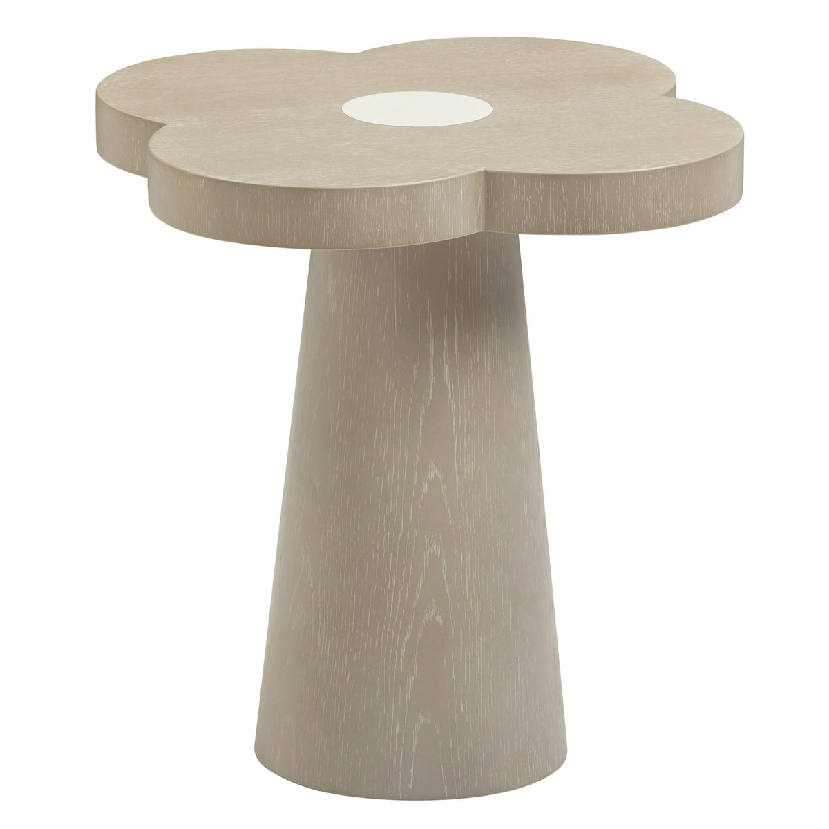 TOV Furniture Allium Washed Ash Side Table in cerused grey-brown ash veneer, primary product view