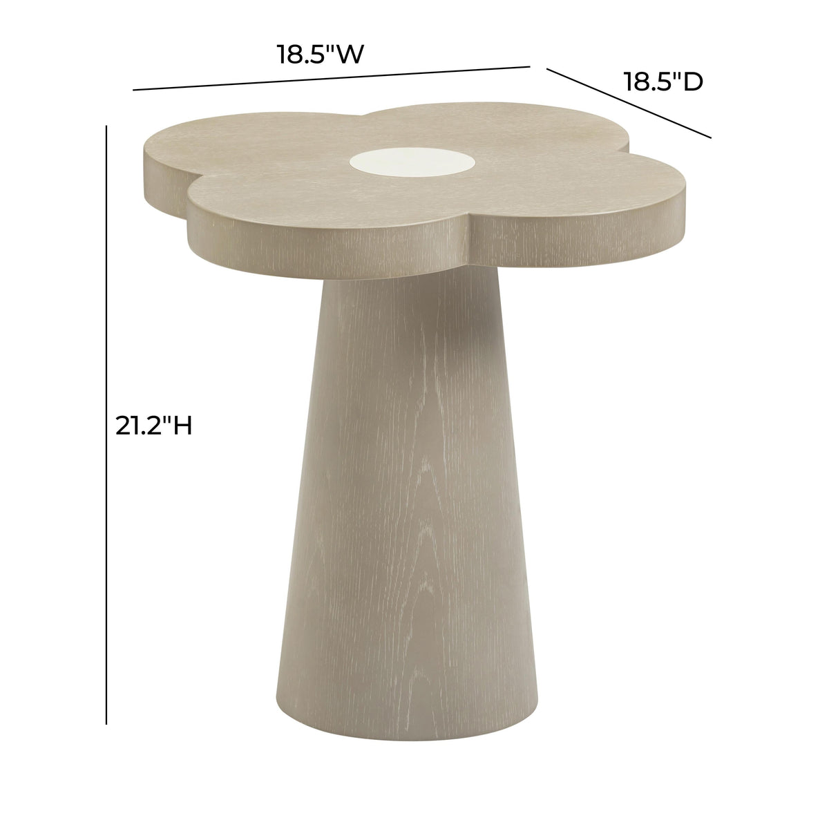 TOV Furniture Allium Washed Ash Side Table