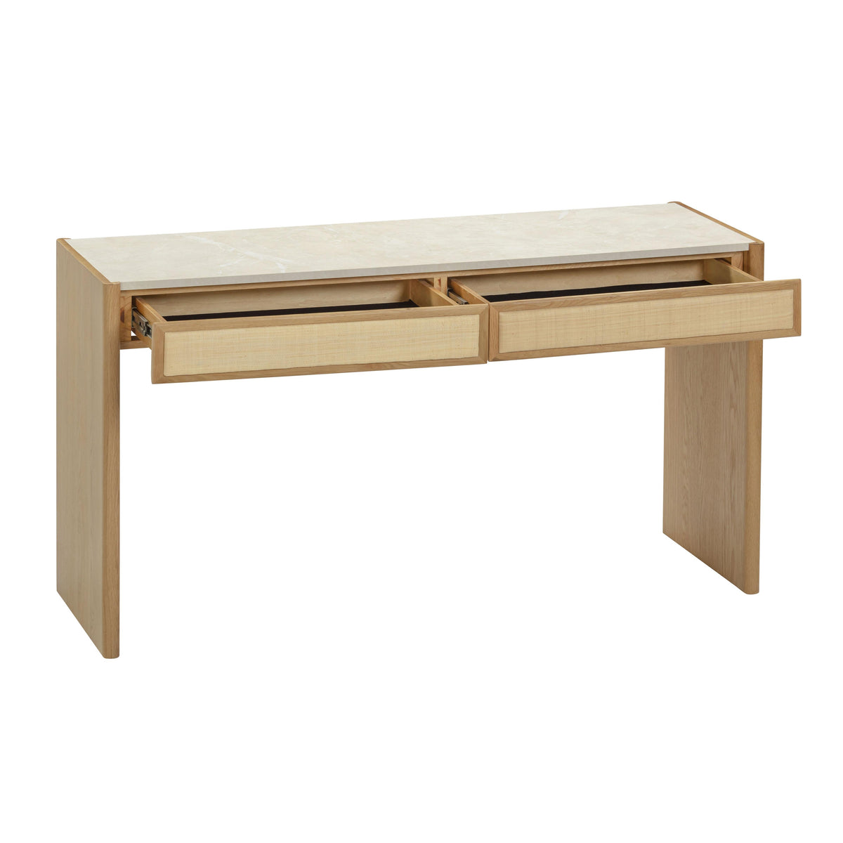 TOV Furniture Paige Natural Oak 2-Drawer Console Desk