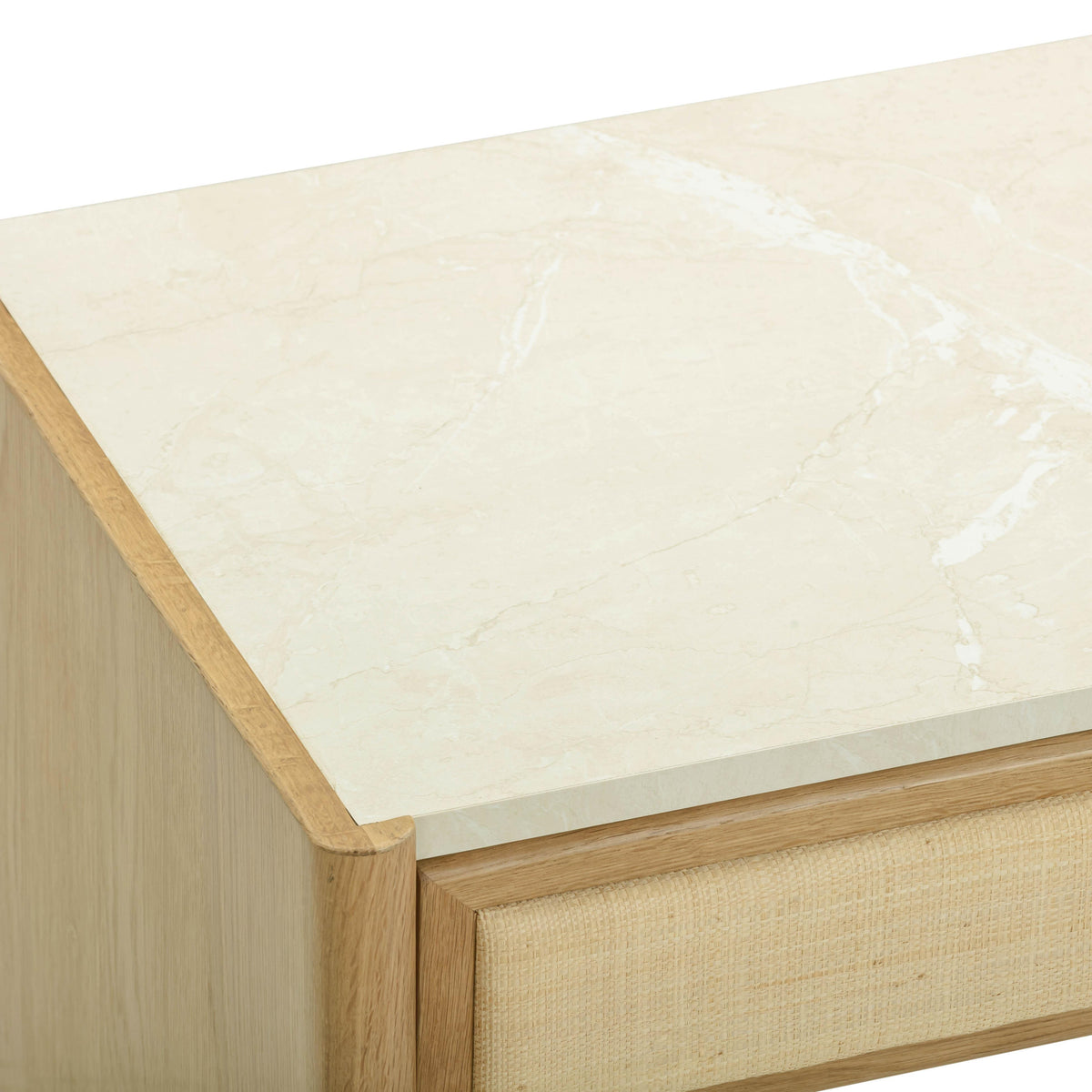 TOV Furniture Paige Natural Oak 2-Drawer Console Desk