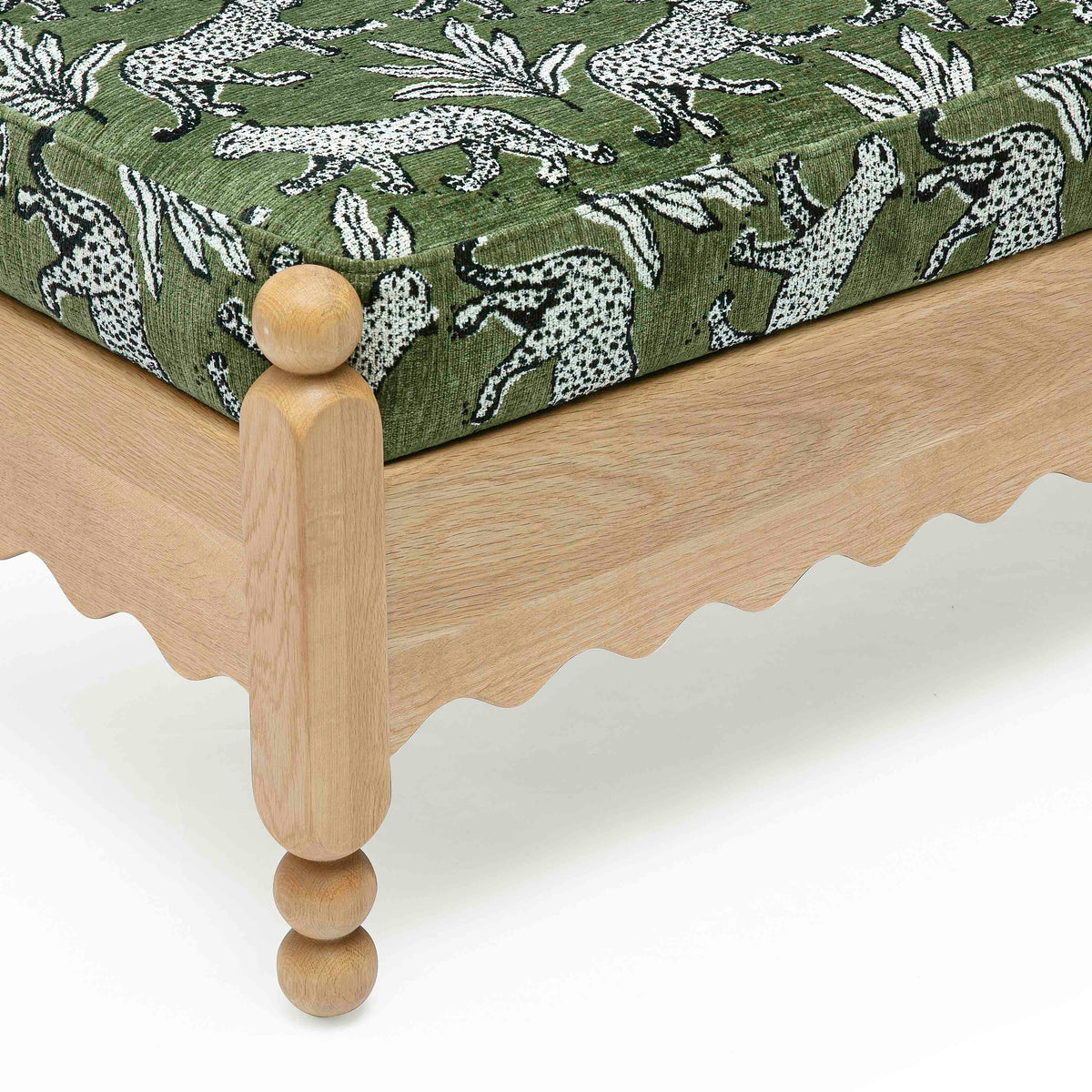 TOV Furniture Thelma Olive Leopard Performance Jacquard Bench