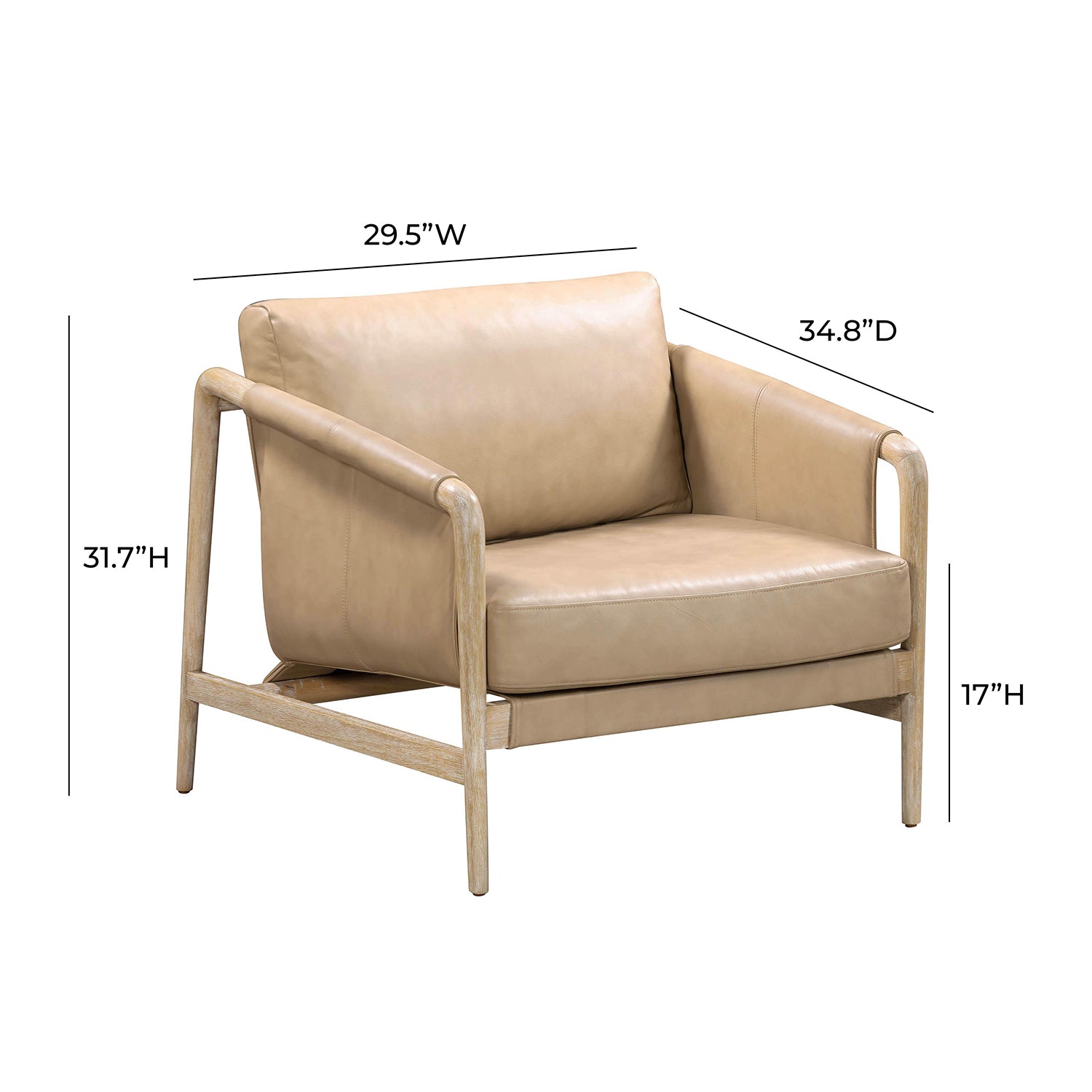 TOV Furniture Chakka Genuine Leather Accent Chair