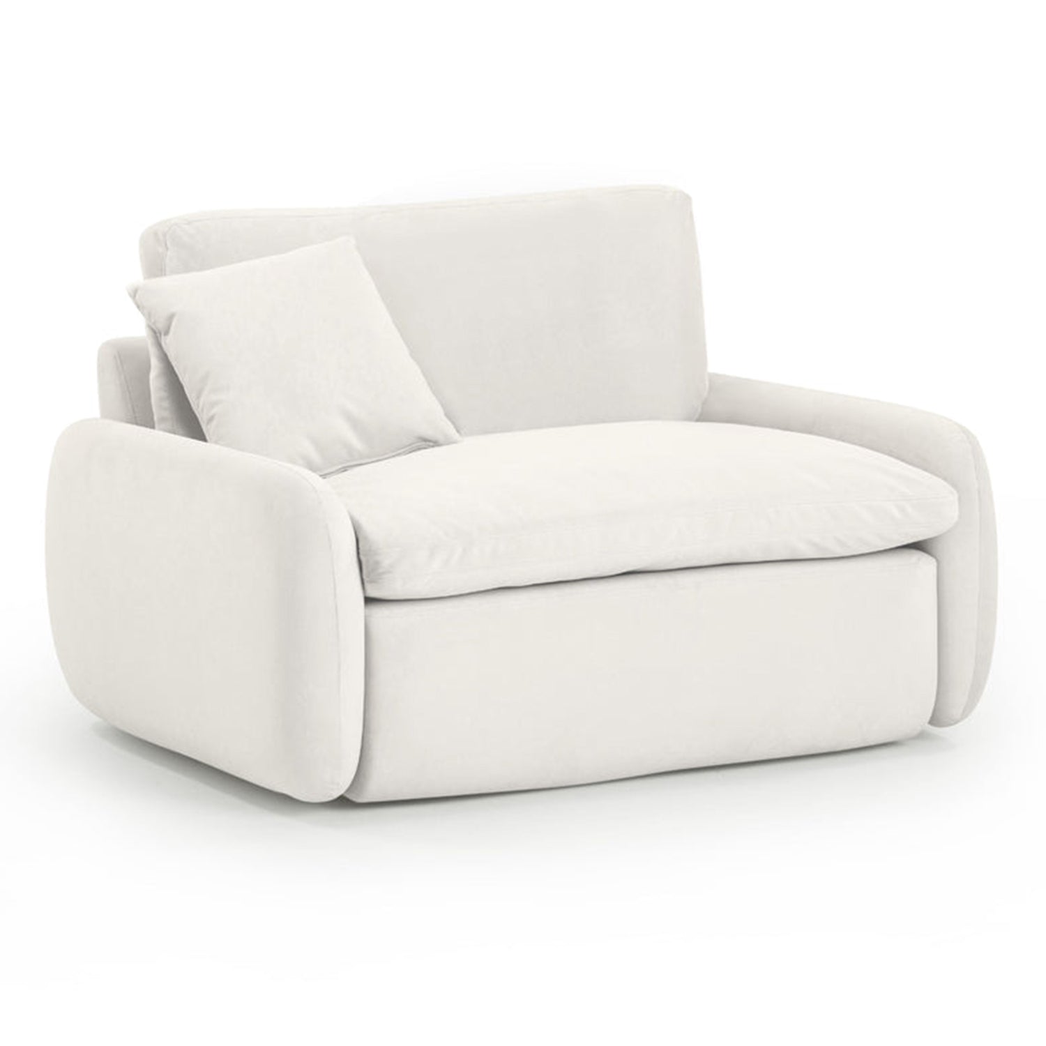 Rachelle boucle and velvet lounge chair, leg and base detail