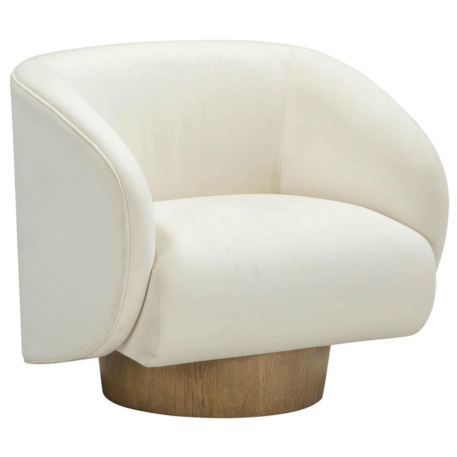 TOV Furniture Presley Cream Velvet Swivel Accent Chair