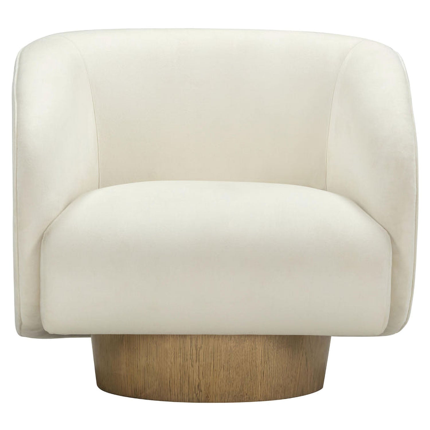 TOV Furniture Presley Cream Velvet Swivel Accent Chair