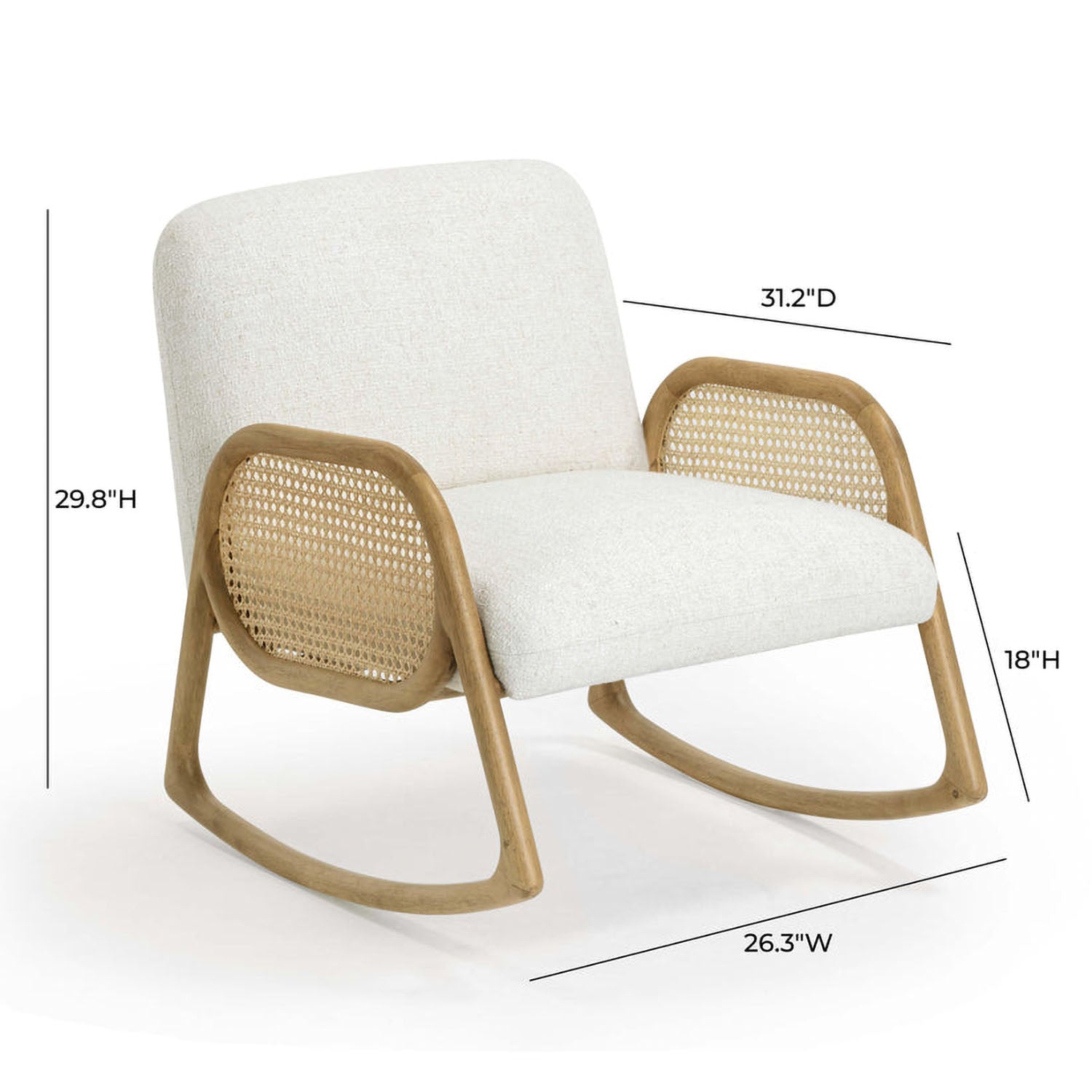 TOV Furniture Bonney Cream Performance Rocking Chair