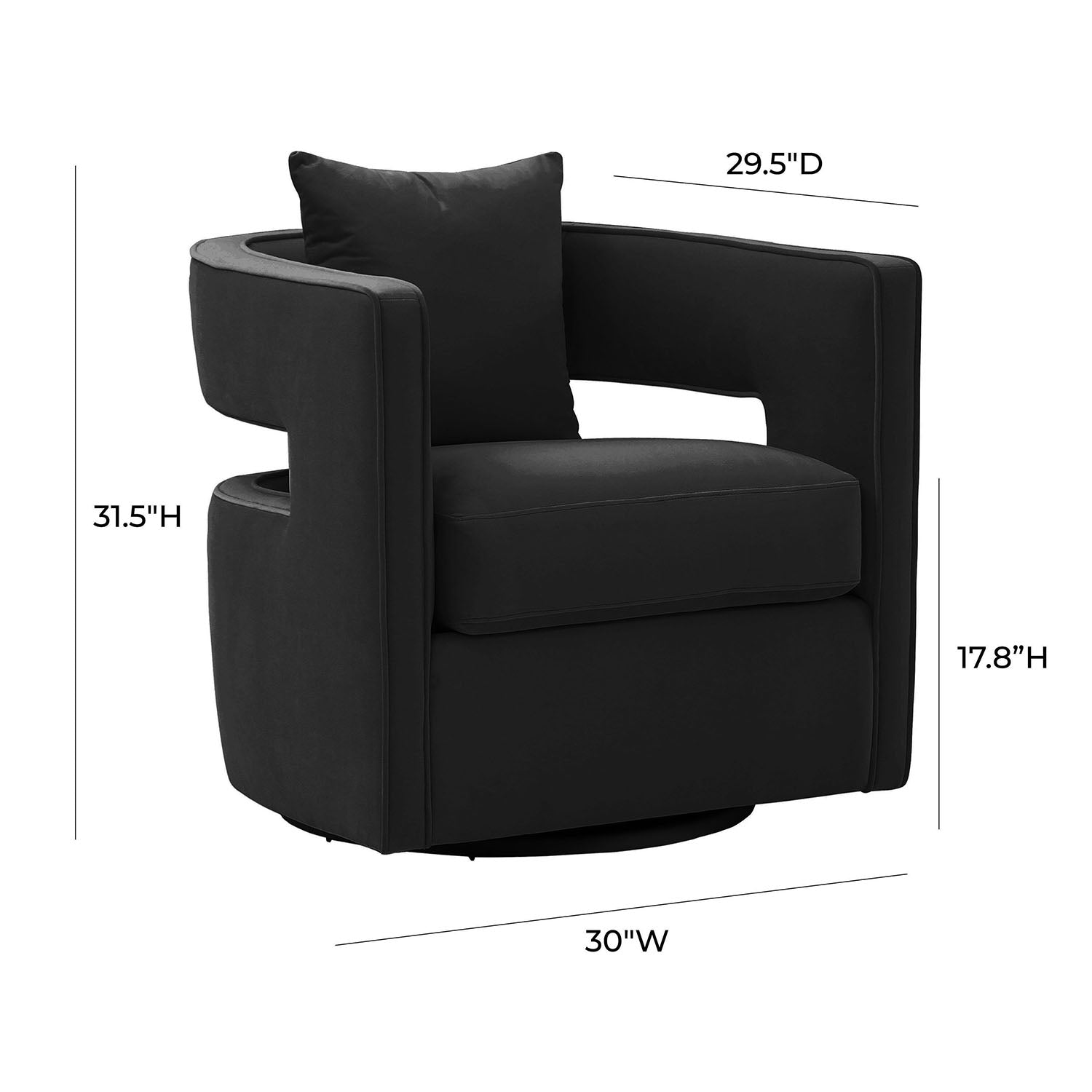 TOV Furniture Kennedy Swivel Chair
