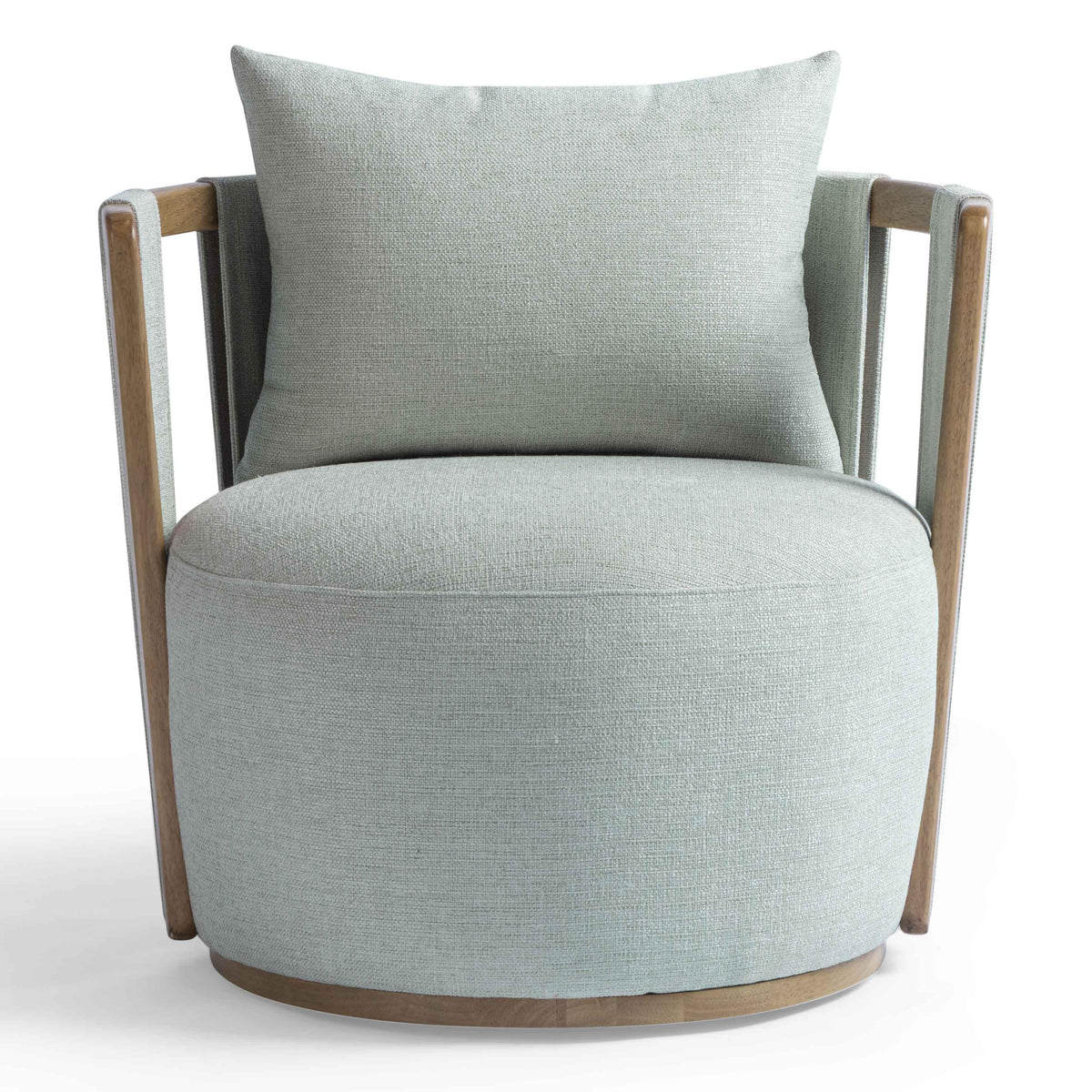TOV Furniture Paolo Mint Textured Weave Swivel Accent Chair