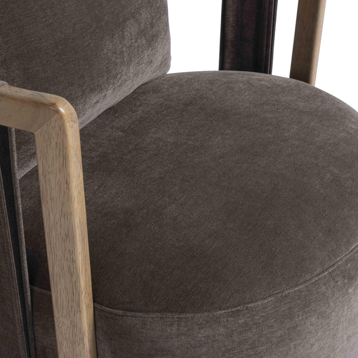 TOV Furniture Paolo Storm Gray Upcycled Swivel Accent Chair