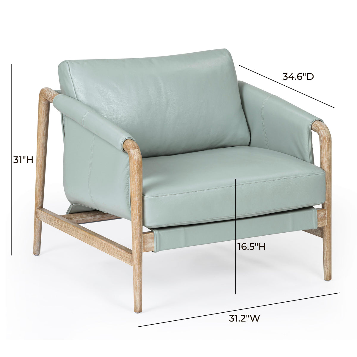 TOV Furniture Chakka Genuine Leather Accent Chair
