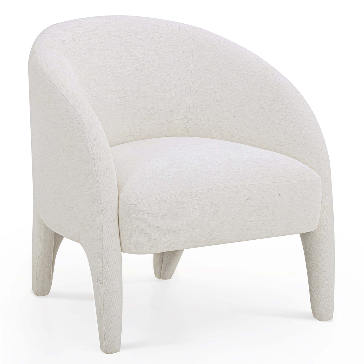 TOV Furniture Kris Cream Chenille Accent Chair in cream chenille, primary product view