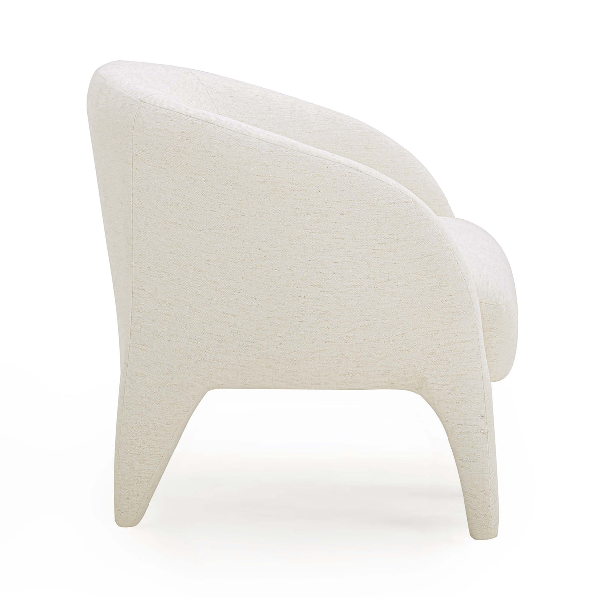 TOV Furniture Kris Cream Chenille Accent Chair