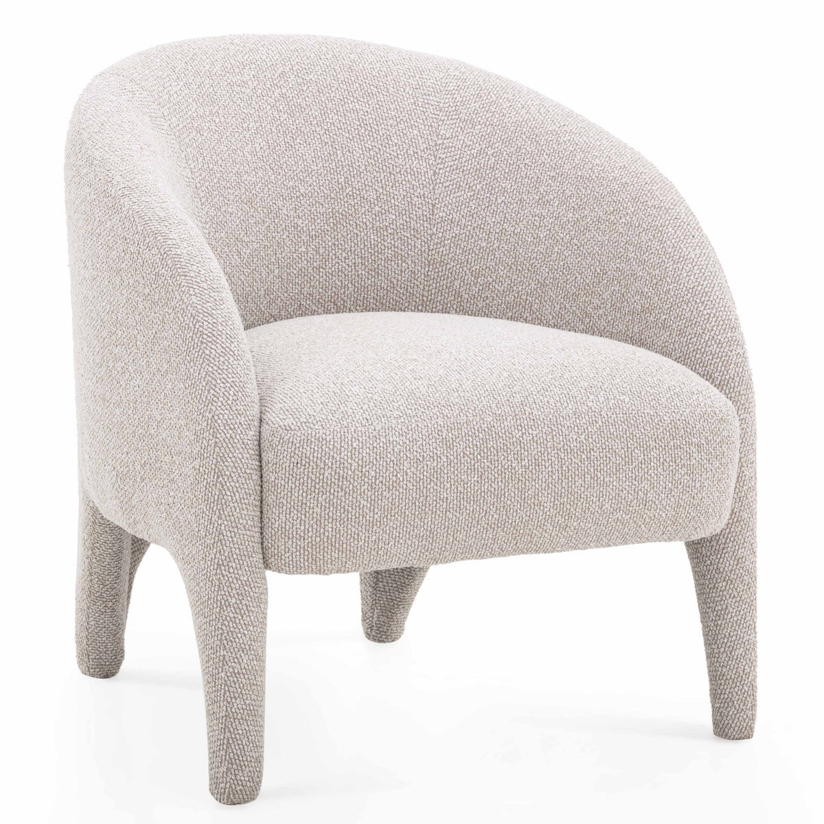 TOV Furniture Kris Warm Grey Performance Boucle Accent Chair in warm grey boucle, primary product view