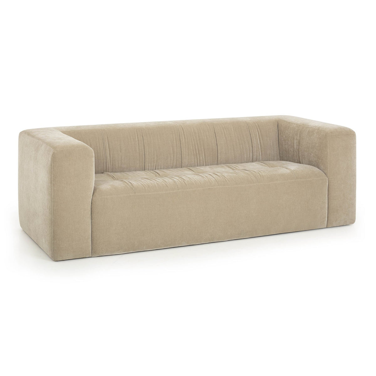 TOV Furniture Alder 89in Upcycled Chenille Sofa in sand upcycled chenille, primary product view