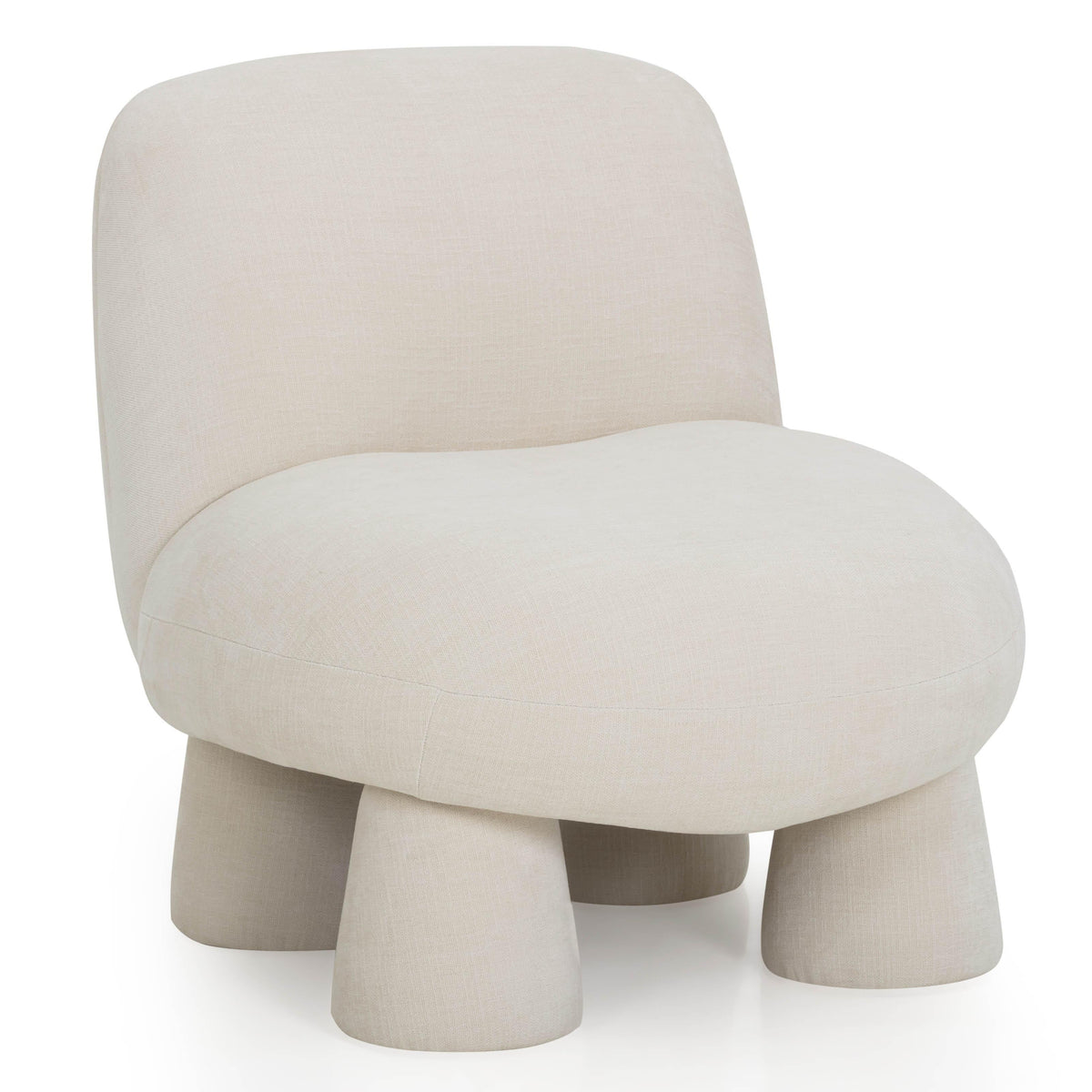 TOV Furniture Stomp Upcycled Performance Chenille Accent Chair in cream chenille, primary product view