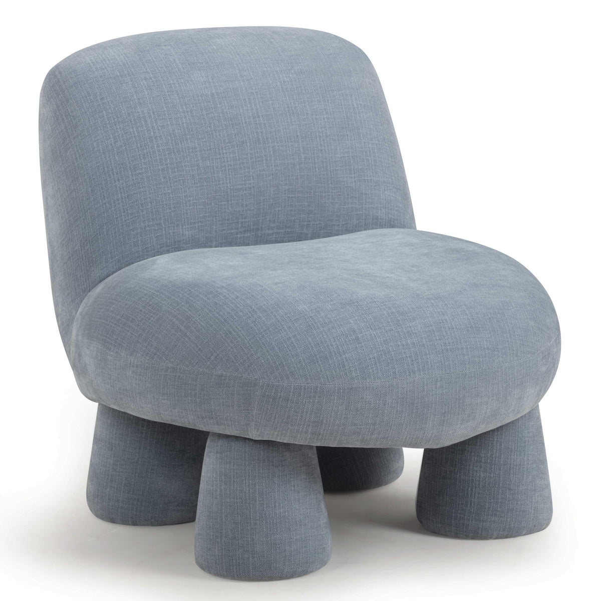 TOV Furniture Stomp Upcycled Performance Chenille Accent Chair in blue chenille, primary product view