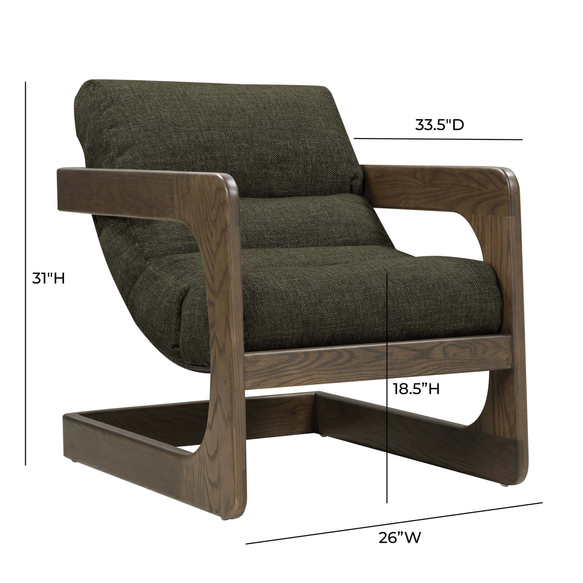 TOV Furniture Palma Forest Green Accent Chair