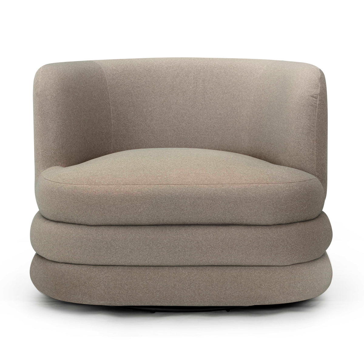 TOV Furniture Astor Taupe Performance Faux Mohair Swivel Lounge Chair
