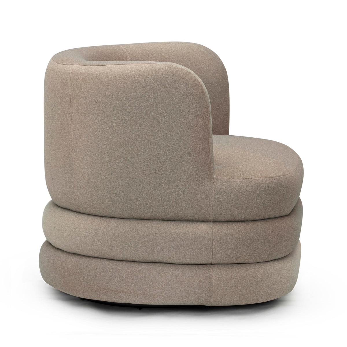 TOV Furniture Astor Taupe Performance Faux Mohair Swivel Lounge Chair
