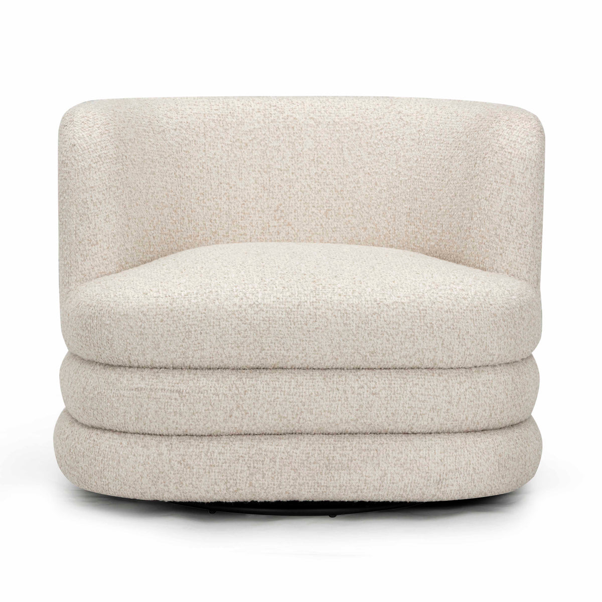 TOV Furniture Astor Cream Performance Boucle Swivel Lounge Chair
