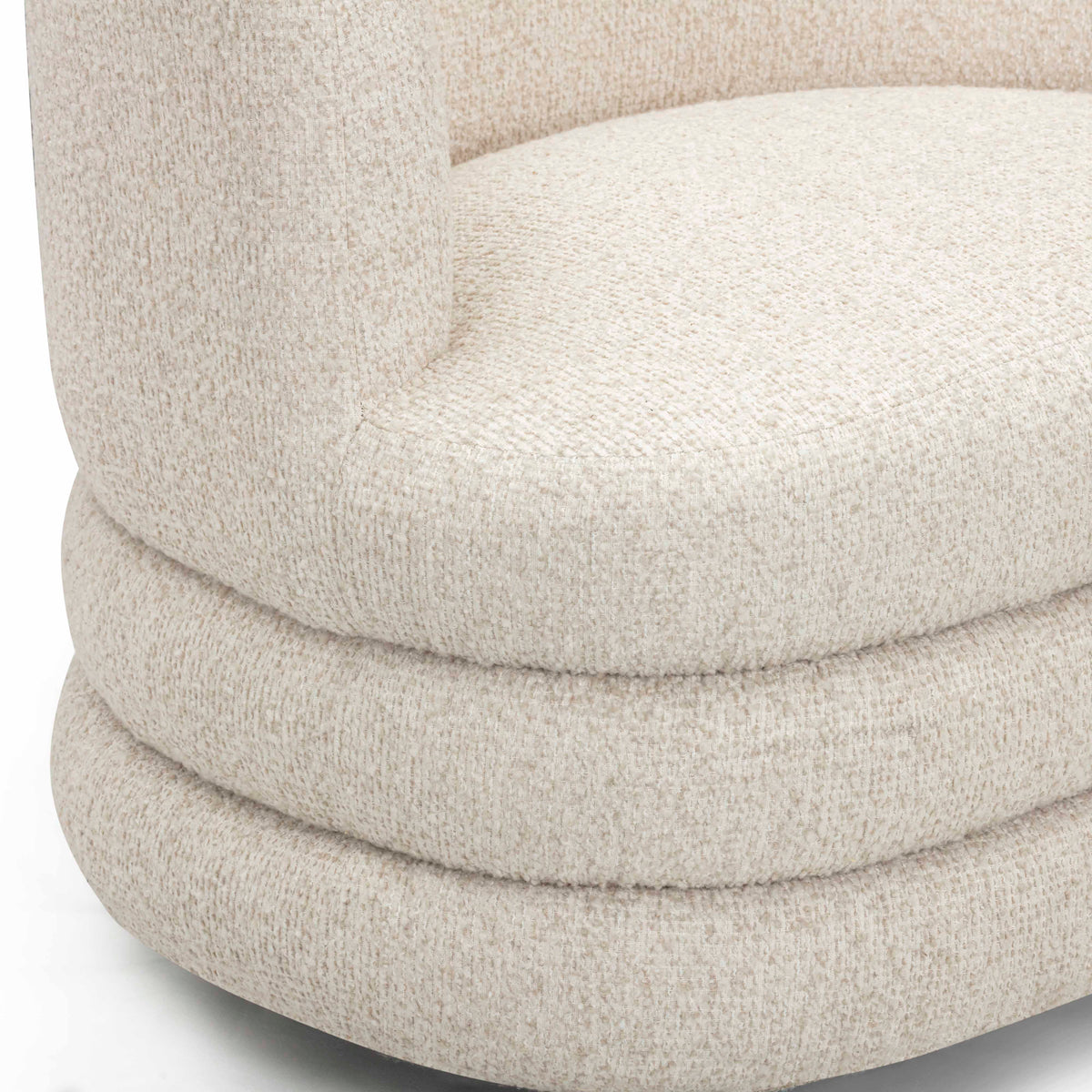 TOV Furniture Astor Cream Performance Boucle Swivel Lounge Chair