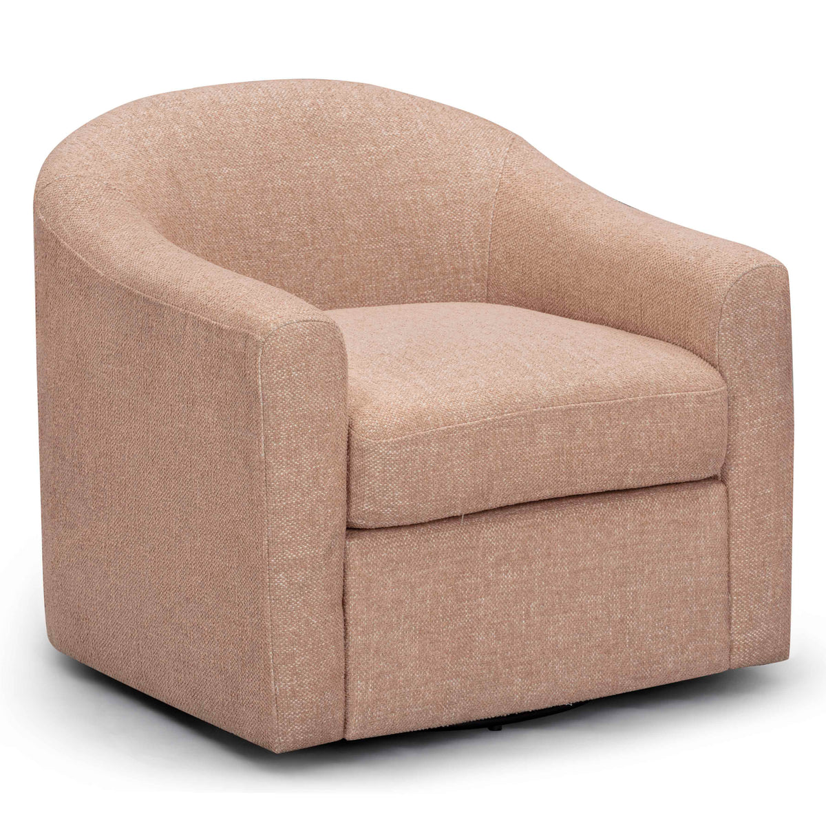 TOV Furniture Thao Blush Basketweave Swivel Chair