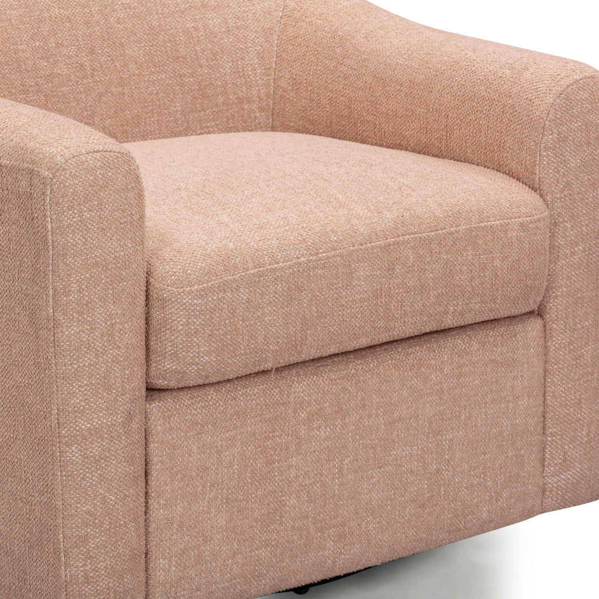 TOV Furniture Thao Blush Basketweave Swivel Chair