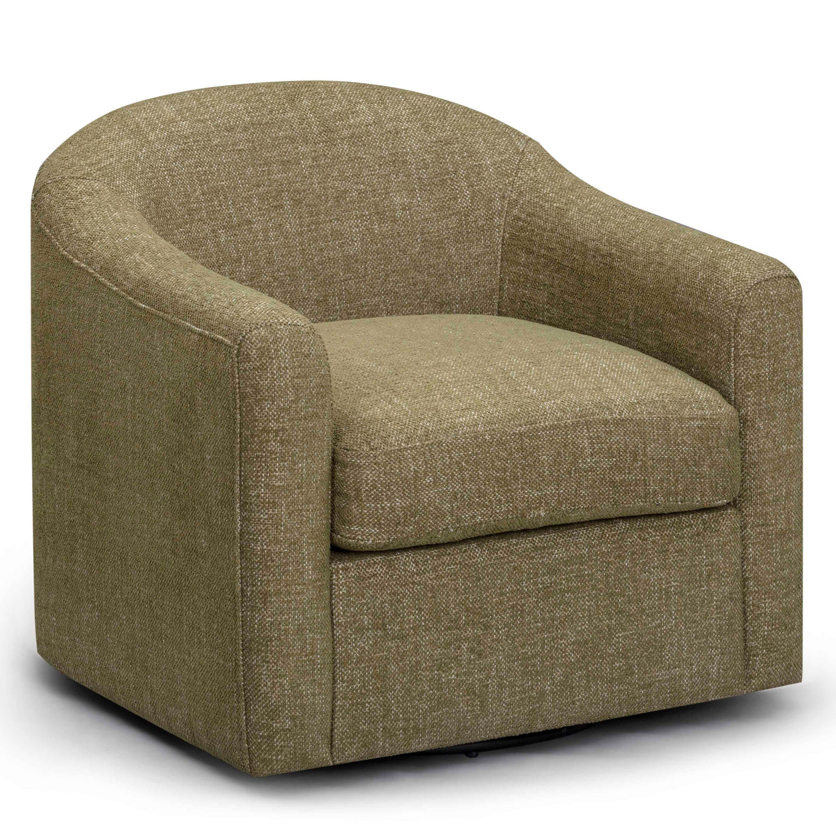 TOV Furniture Thao Green Basketweave Swivel Chair