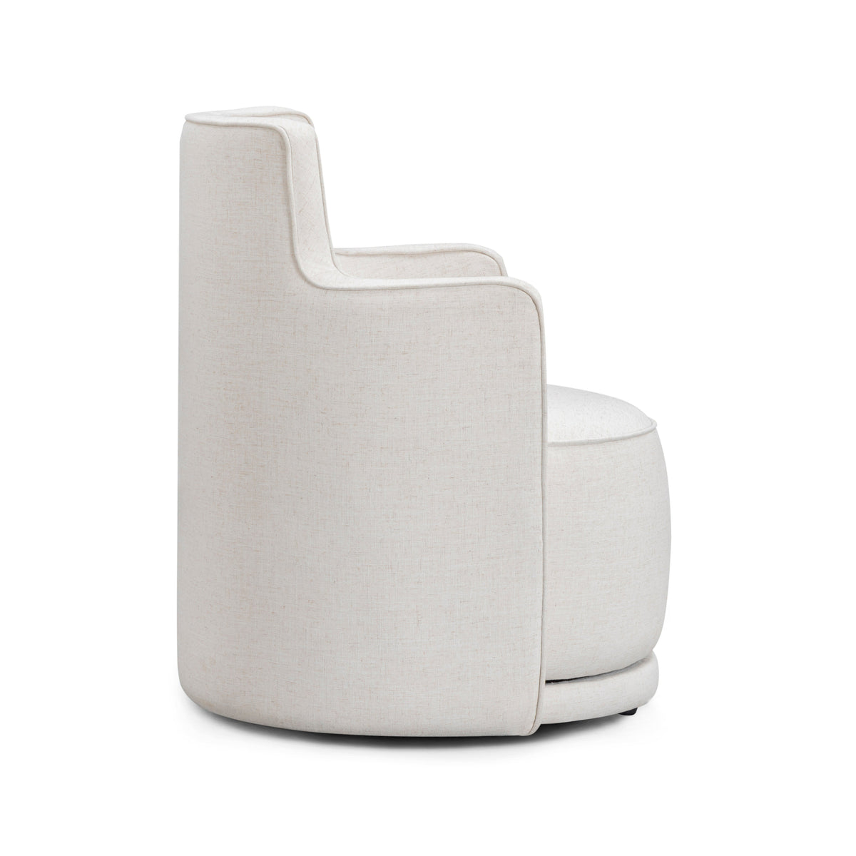 TOV Furniture Passe Cream Upcycled Performance Linen Swivel Accent Chair