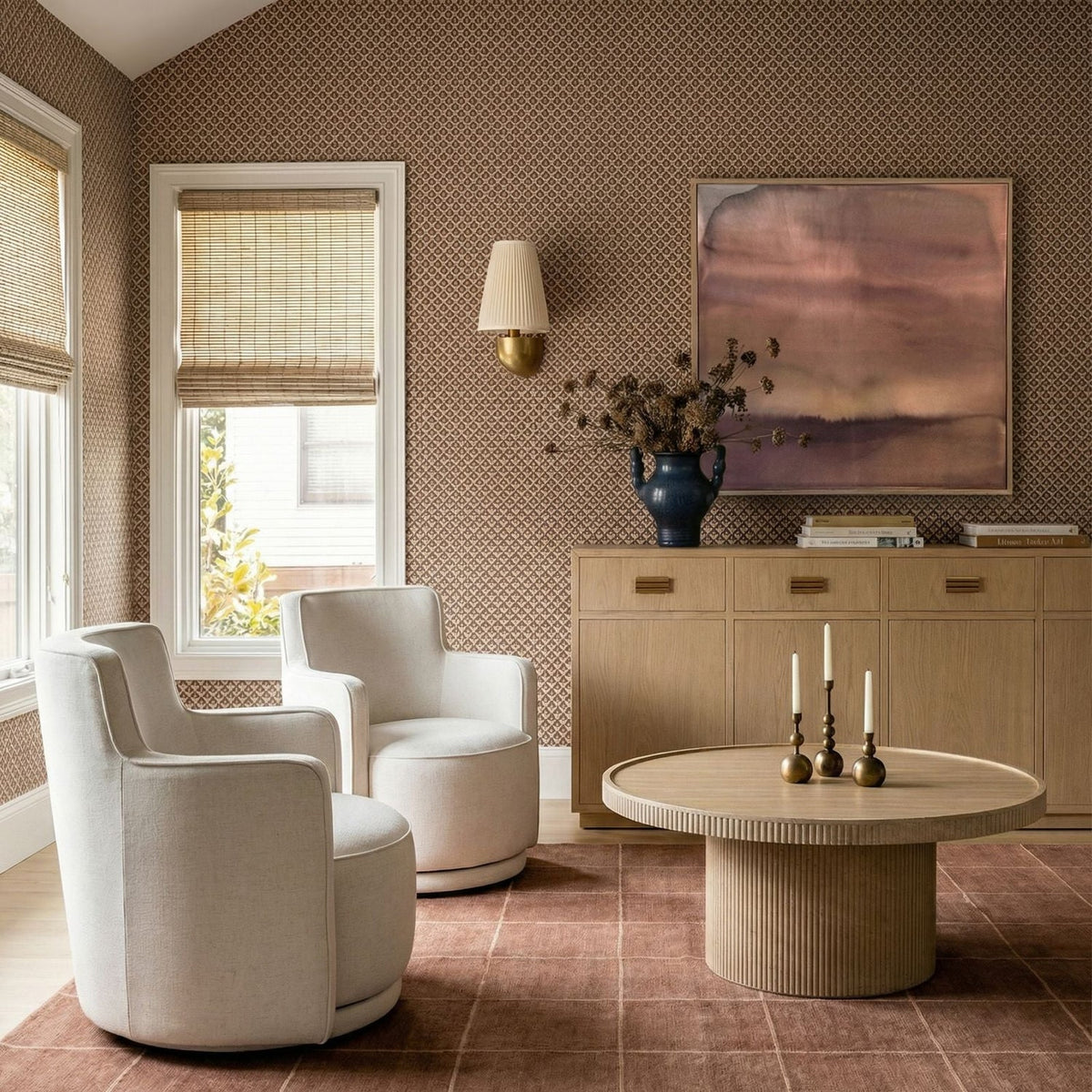 TOV Furniture Passe Cream Upcycled Performance Linen Swivel Accent Chair