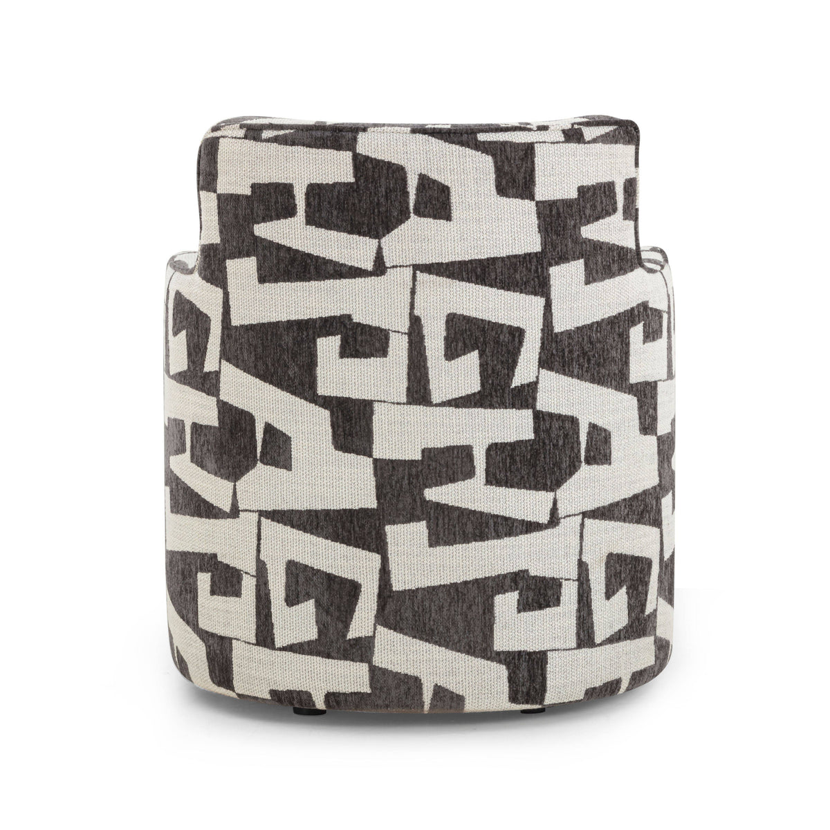 TOV Furniture Passe Black Performance Jacquard Swivel Accent Chair